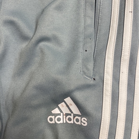 Gray adidas climacool joggers with white logo and stripes - Picture 3 of 5